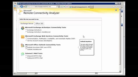 set Outlook anywhere exchange server